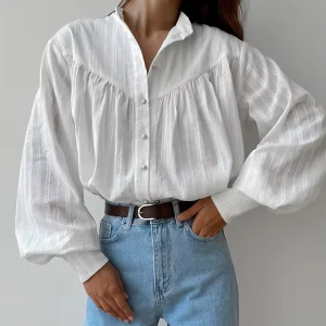 2025 Elegant Button-Up Women's Blouse