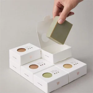 OEM Product Packaging Box White Card Paper Custom Soap Boxes Soap Paper Packaging Boxes