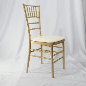 Gold Resin Events Resin Stackable Wedding Banquet Chiavari Chairs