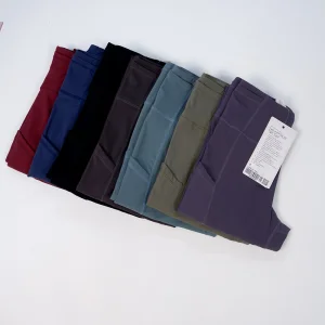Free Fast Shipping Ladies High Waist Breathable Jogging Gym Yoga Leggings Soft Bag with Pocket Casual Stretchy Sports Style