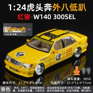 1: 24 Benz W140 300sel Sound Light Pull Back Alloy Car Toy