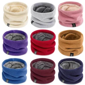 Autumn Winter Blank Custom Logo Unisex Thermal Ribbed Knitted Neck Snood Warmer