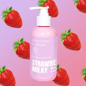 Custom 100% Organic Strawberry Moisturizing Vegan Body Cream Skincare Body Lotion