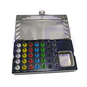 Manual Stainless Steel Implant Stopper Drill Kit 35PCS CE Integral Surgical Drills Depth-Controlled Implant Placement Wenquar