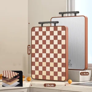 Premium Acacia Wood Chessboard Cutting Board for Chefs