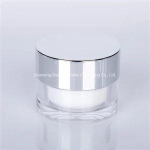 High Quality Double Wall Acrylic Round Lush Mask Cosmetic Jar 50g