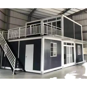 Custom 20ft Luxury Breathable Mini Container Cabin House Modern Mobile Prefab Light Steel Tiny Flat Pack Office Home Office