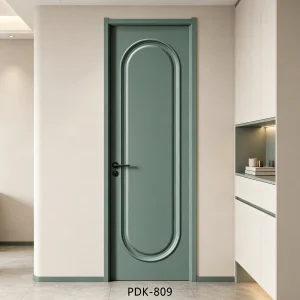 Modern Minimalist Flush Interior Door Sleek Matte Lacquer Wooden Door Soundproof Solid Core Internal Door For Modern Apartment