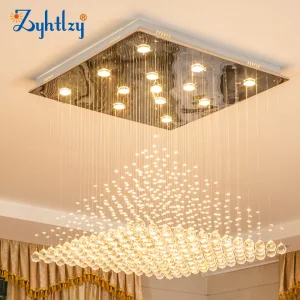 Square Crystal Flush Mount