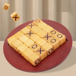 Custom Educational Logic Brain Strategy Puzzle Board Game with Xo Cubes