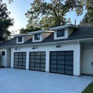 Automatic Opener Residential Full View Glass Panel Garage Door for Modern Villa