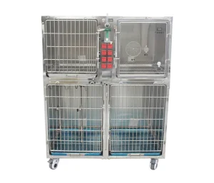 Stainless Steel Pet Electric Power Veterinary Kennel ICU Care Oxygen Cage