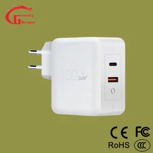GaN Fast Charging 100W USB C Charger Power Adaptor for Mobile Laptop 100watt Pd Charger
