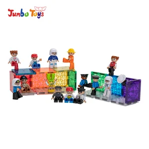 Career Character Action Figure Toddler Toy Set Magnet Expansion Pack Education Used to Build Building Blocks Tiles
