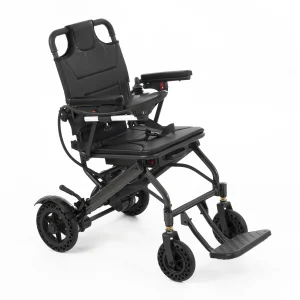 Folding Aluminium Transport Electric Wheelchair, Portable, Detachable Battery, Easy Carry