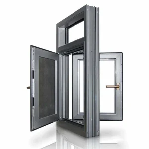 Modern Fashion Design Casement Window with Top Fixed Panel High Performance Hot Sell Cheap Aluminum Casement Window Drawing