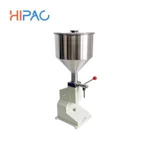 HIPAC A03 Piston Bottle Perfume Water Cosmetic Cream Oil Honey Liquid Paste Filling Machine Manual Filler