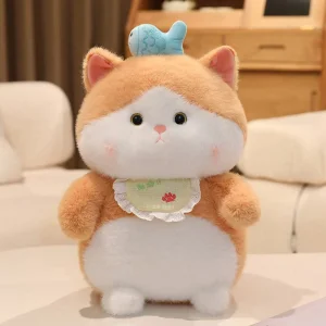 Conjunto Gatinho de Pelúcia e Peixe