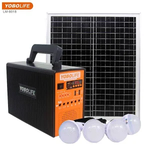 Gerador Solar Portátil de Alta Qualidade Yobolife Sistema Solar / Gerador Solar para Casa e Camping MP3 / Rádio FM / Alto-falante