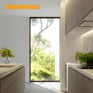 Modern Residential Partitioning Thermal Insulation Tempered Glass Aluminum Metal Fixed Picture Window