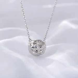 New Fashion Simple Design Cubic Zirconia Star Shambhala Ball Charm Jewelry Brass Chain Chokers Necklaces for Women Ladies