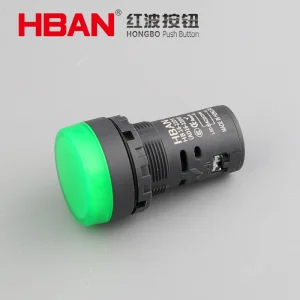 Hban 22mm Green Plastic LED Signal Lamp Indicator Light for Automation Control
