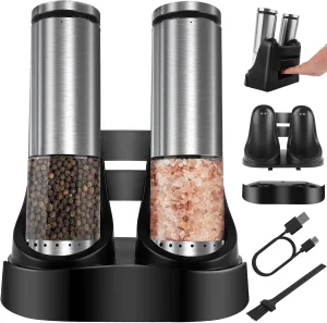 USB Rechargeable LED Salt and Pepper Grinder