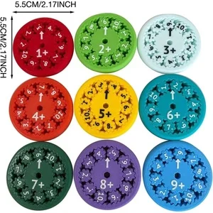 Learning Tool Mini Math Fact Fidget Spinner with Customized Logo Unisex Silicone Toy for Enhancing Math Skills