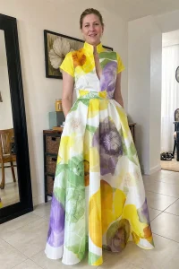 Vestido Maxi Floral Elegante