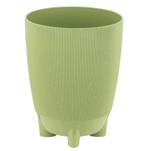 Luna 18 Tall Modern Eco-Friendly Recycled PET Plastic Flowerpot Tray Weather Resistant Stackable Indoor/Outdoor Garden Patio