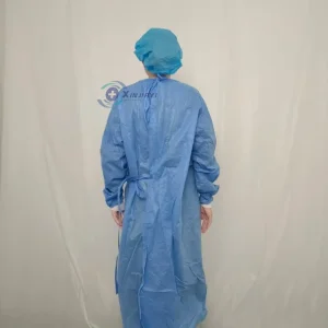 High Quality Standard Universal Sterile Disposable Surgical Gown Breathable Isolation Gown Lab Coat with CE Certification