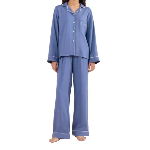 2026 Wealthy Sports Wholesale Thermal Spring Breathable Soft Elastic Waist Solid Women's Pajamas Set
