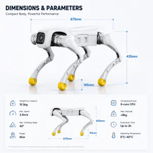 Professional Bionic Robot Dog AI Quadruped Programmable Robot for Tech Research and Autonomous Intelligent Platform Robot