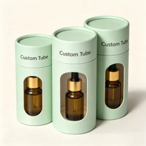 Kraft Paper Tube PVC Window Cosmetic Oil
