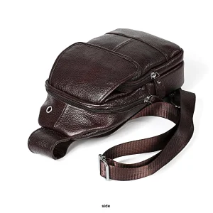 Men's Bag Leather Chest Bag Casual Messenger Bag Fashion Men's Shoulder Handbag