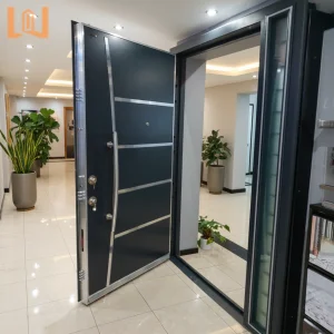 Luxury Turkish Design Entry Main Door Rustproof Aluminum Security Door Home Office Armored Door