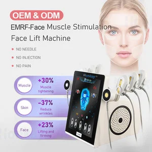 High Frequency Ems Wrinkle Removal Lifting Face 6 Pad Facial Skin Rejuvenation Emrf Anti Aging Microcurrent Face Lifting Machine