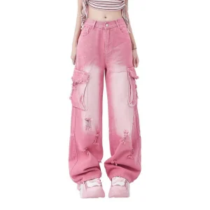 China Factory Custom Logo Women's Vintage Summer Breathable Jeans