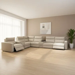 Luxury Corner Electric Recliner Sectional Sofa Set