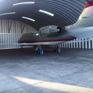 Relocatable PVC Fabric Roof Aluminum Frame Prefab Steel Hangar for Aviation Storage