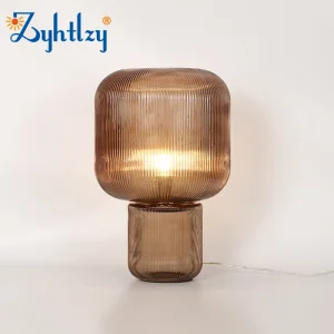 Minimalist Creative Zy-Tb048 Indoor Lighting Glass New Designer Art Lamp Shade Bedside Home Decoration Modern LED Table Lamp