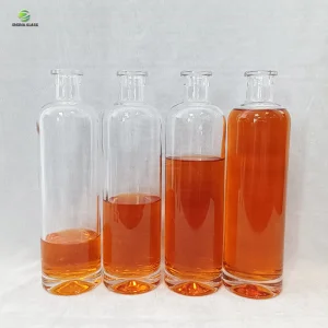 750ml Short Neck Cylindrical High Round Spirit Glass Bottle