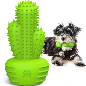 Dog Chew Toys Dog Toothbrush Stick Teeth Cleaning Brush Dental for Medium Large Dog, Puppy Christmas Easter Birthday Gifts, Outdoor Squeaky Toys for Aggressive