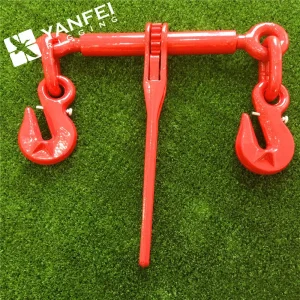 Red G80 Ratchet Load Binder with Safety Pin