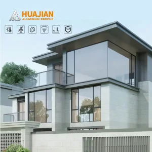 Industrial Grade Aluminum Finished Doors and Windows Fireproof Impact-Resistant Triple Glazing Windows