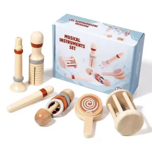 Wooden Musical Instruments Set