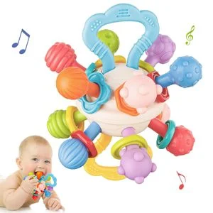 Huanger Newborn Sensory Teething Toys Silicone Teether