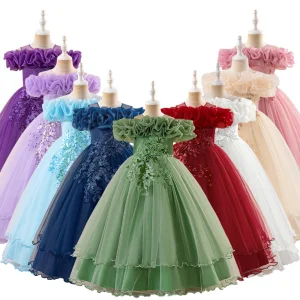 Vintage Sequin Flower Girl Dress