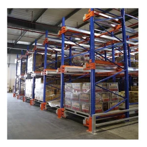 Heavy Duty Radio Shuttle Rack System Semi-automated Industrial Warehouse Storage Rack System for Colad Storage