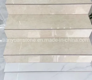 Natural Cream Marble Stone Stairs/Step/Step&Riser/Treads for Construction Decoration